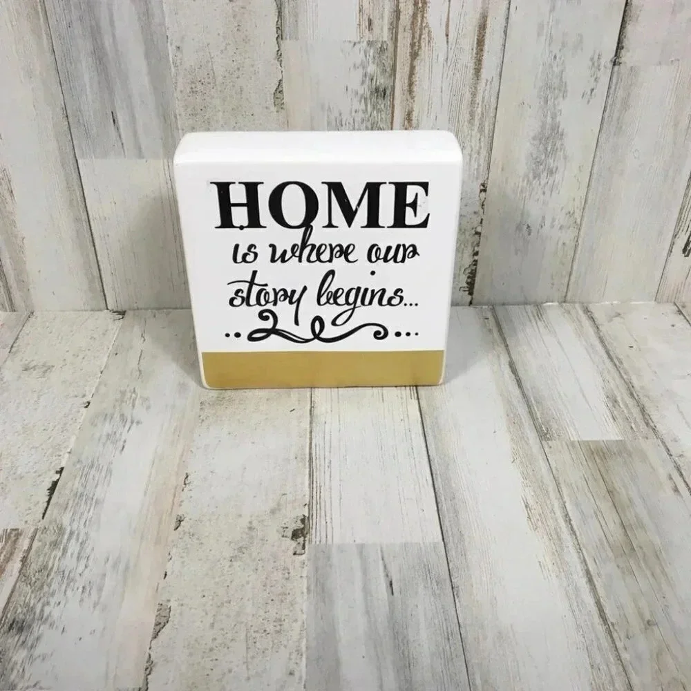 Home Decor Wall Mantle Inspirational Quote Gold